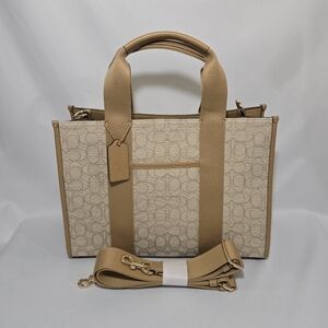 Coach Signature Jacquard Smith Tote Bag IM/Light Khaki Multi Tote